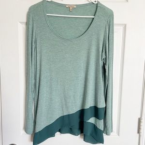 Anthropologie | Bordeaux | Cross Front Long Sleeve Top